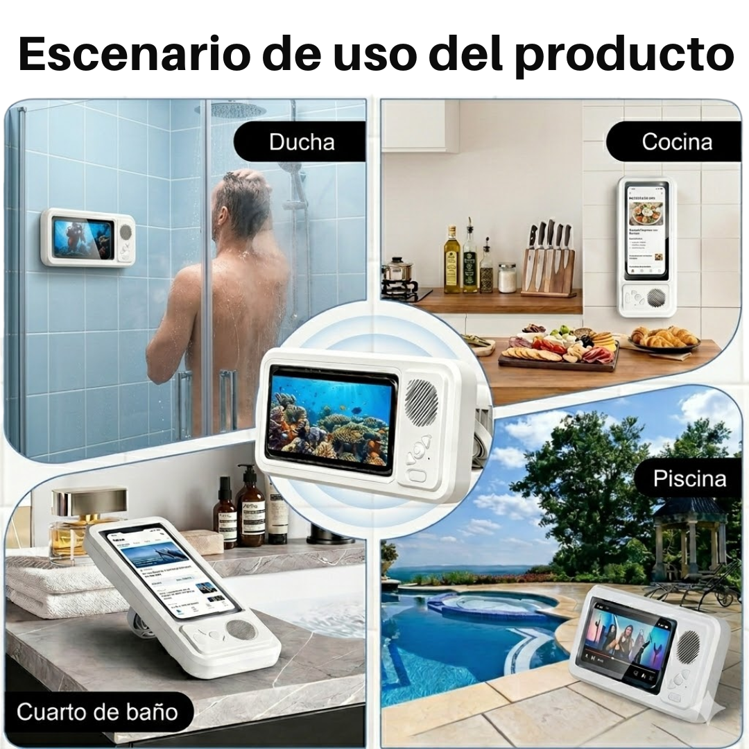 Soporte de Ducha 360° con Bluetooth